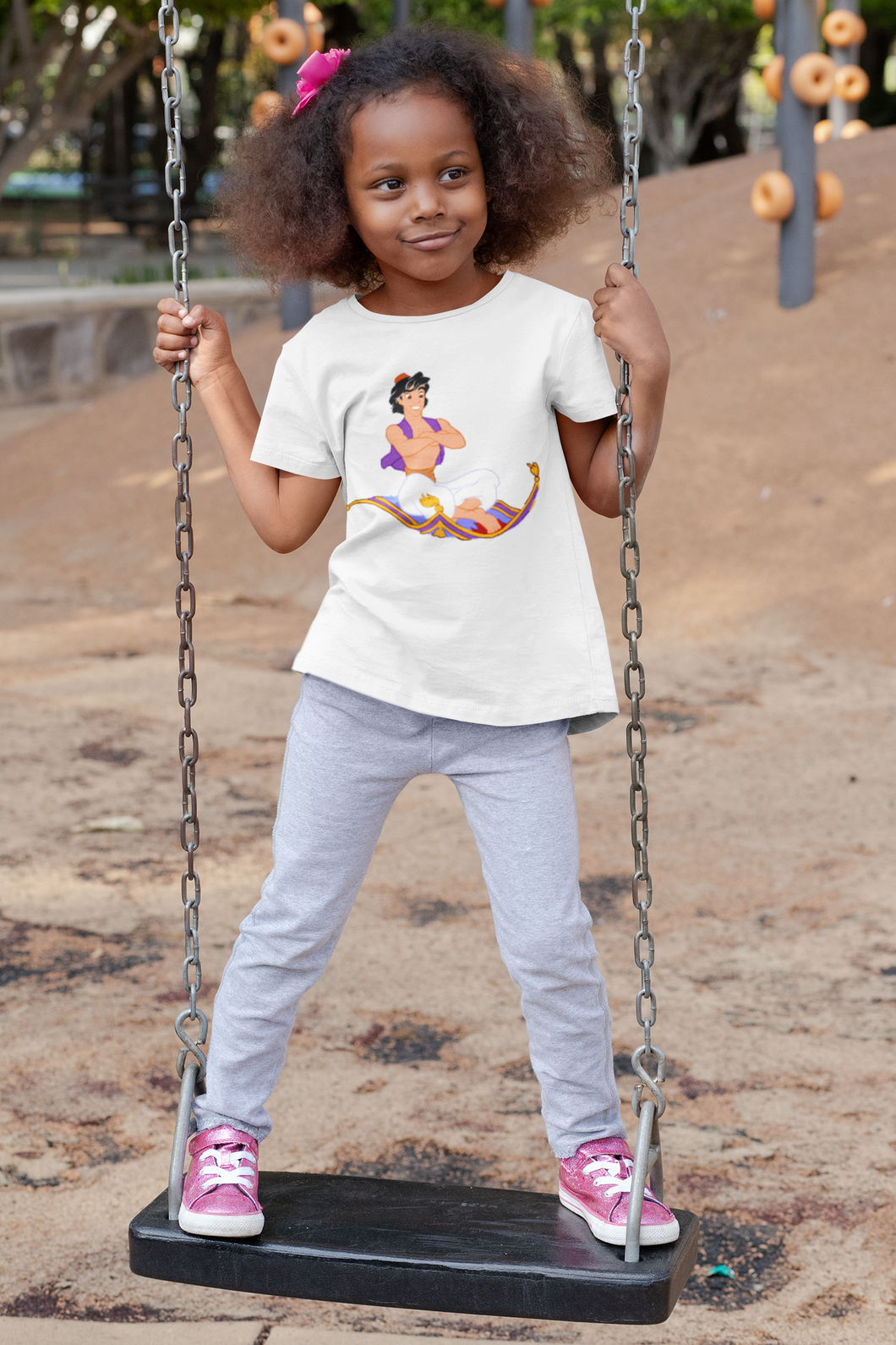 Cute Cartoon Half Sleeves T-Shirt For Girls -KidsFashionVilla