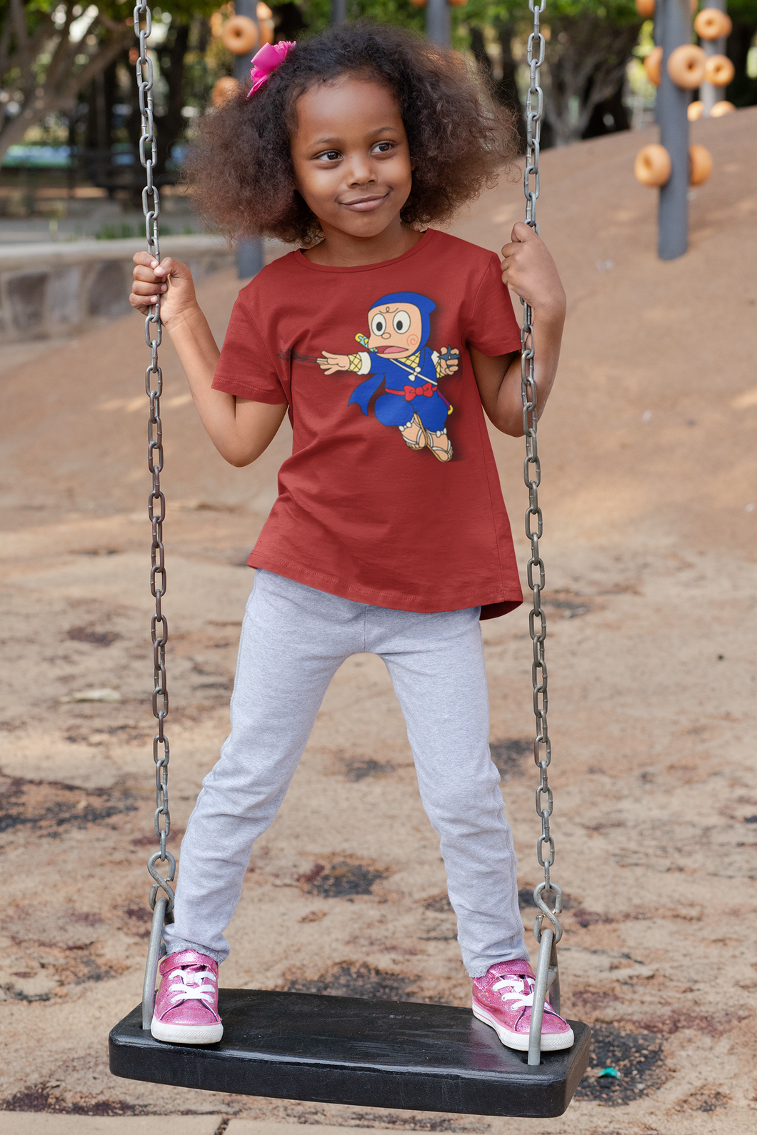 Cute Cartoon Half Sleeves T-Shirt For Girls -KidsFashionVilla