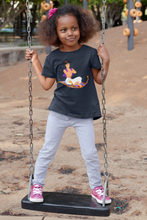 Load image into Gallery viewer, Cute Cartoon Half Sleeves T-Shirt For Girls -KidsFashionVilla
