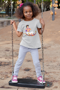 Cute Cartoon Half Sleeves T-Shirt For Girls -KidsFashionVilla