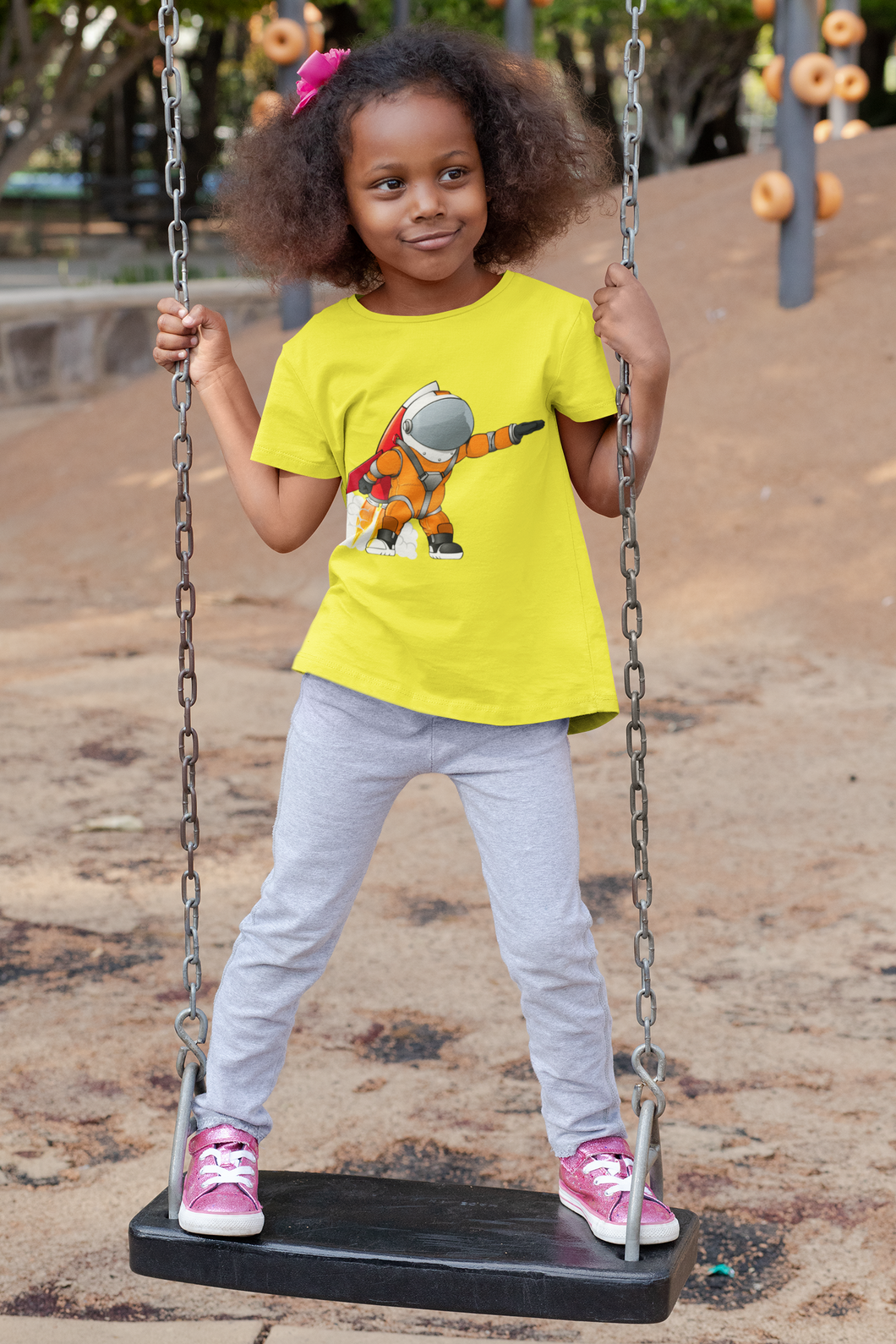 Future Astronaut Half Sleeves T-Shirt For Girls -KidsFashionVilla