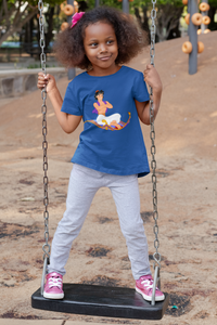 Cute Cartoon Half Sleeves T-Shirt For Girls -KidsFashionVilla