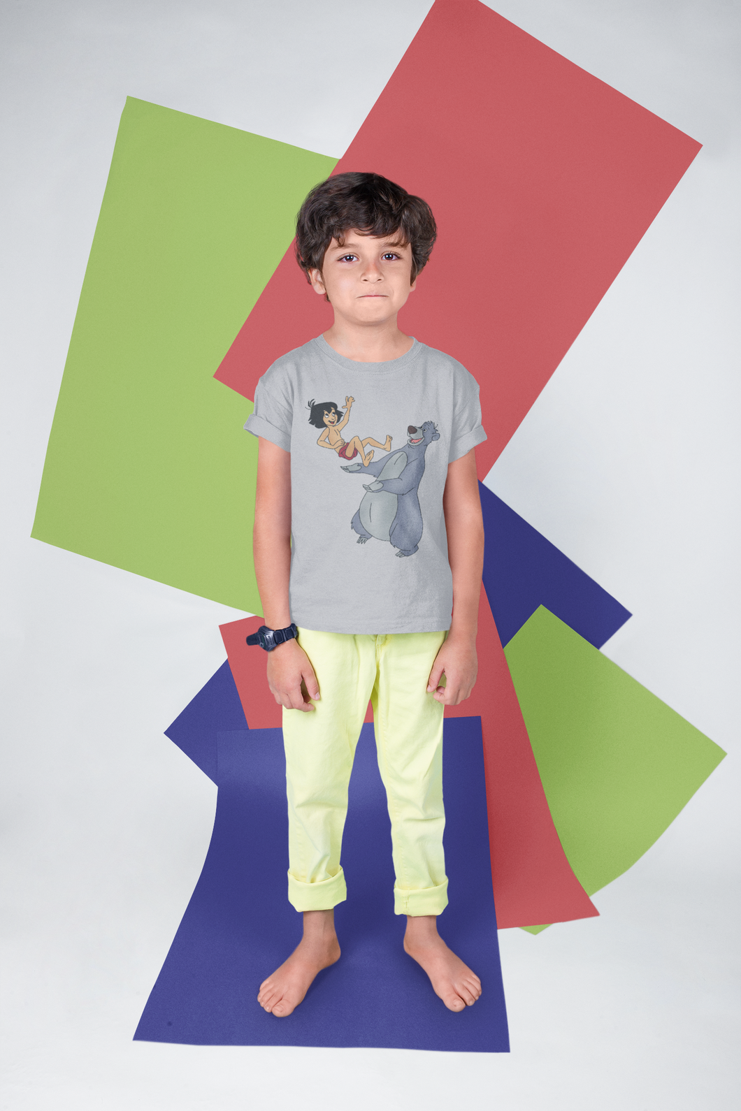 Cute Cartoon Half Sleeves T-Shirt for Boy-KidsFashionVilla