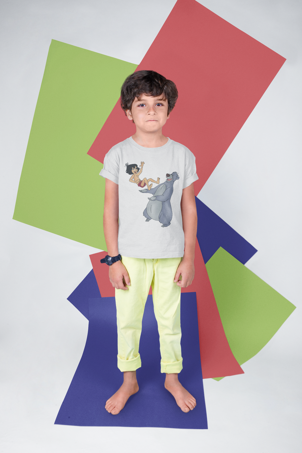 Cute Cartoon Half Sleeves T-Shirt for Boy-KidsFashionVilla