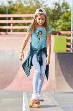 Load image into Gallery viewer, Cute Cartoon Half Sleeves T-Shirt For Girls -KidsFashionVilla
