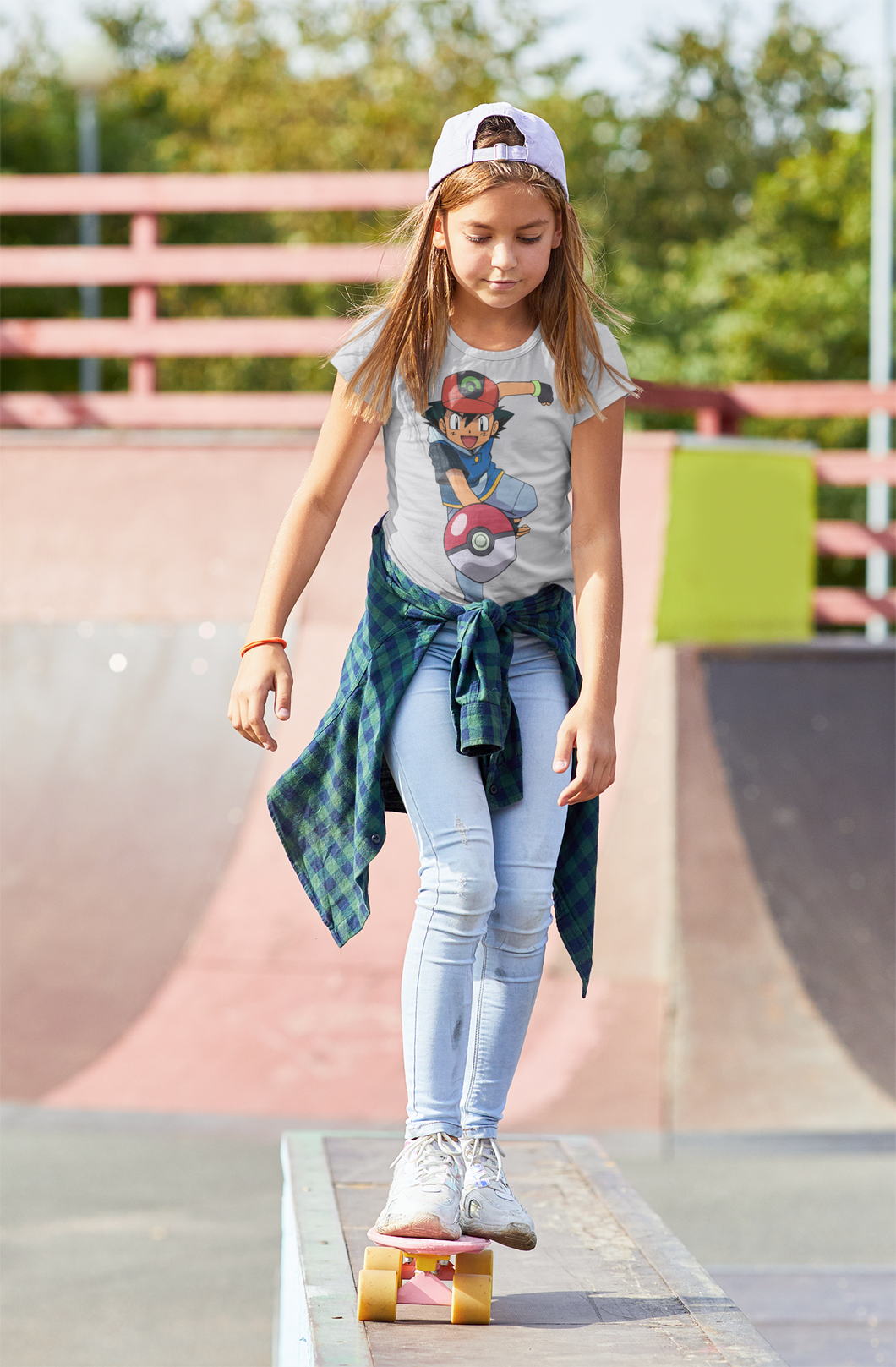 Cute Cartoon Half Sleeves T-Shirt For Girls -KidsFashionVilla
