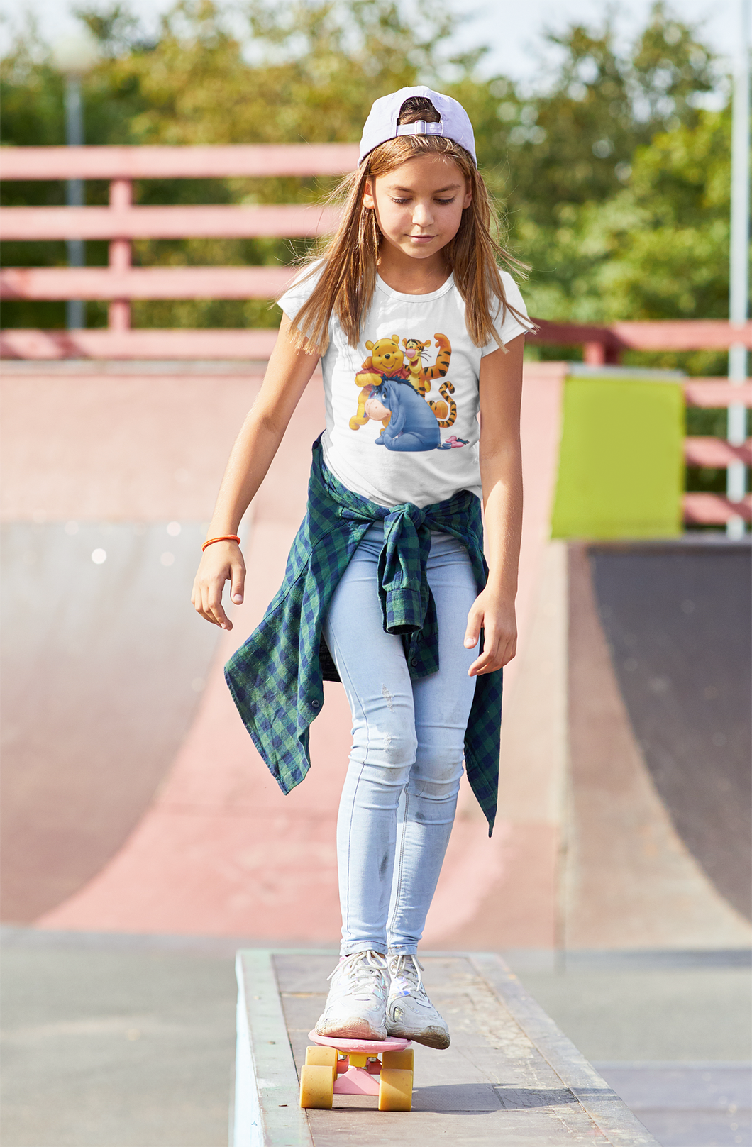 Cute Cartoon Half Sleeves T-Shirt For Girls -KidsFashionVilla