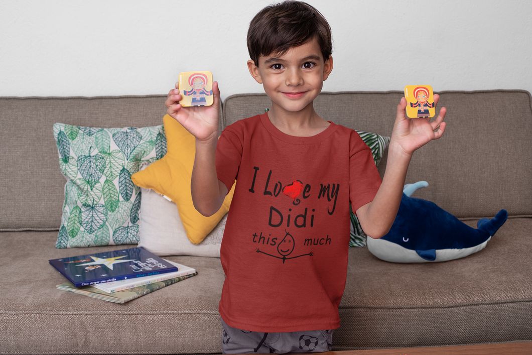I Love My Didi Half Sleeves T-Shirt for Boy-KidsFashionVilla