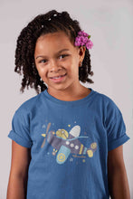 Load image into Gallery viewer, Jumbo Jet Cartoon Half Sleeves T-Shirt For Girls -KidsFashionVilla
