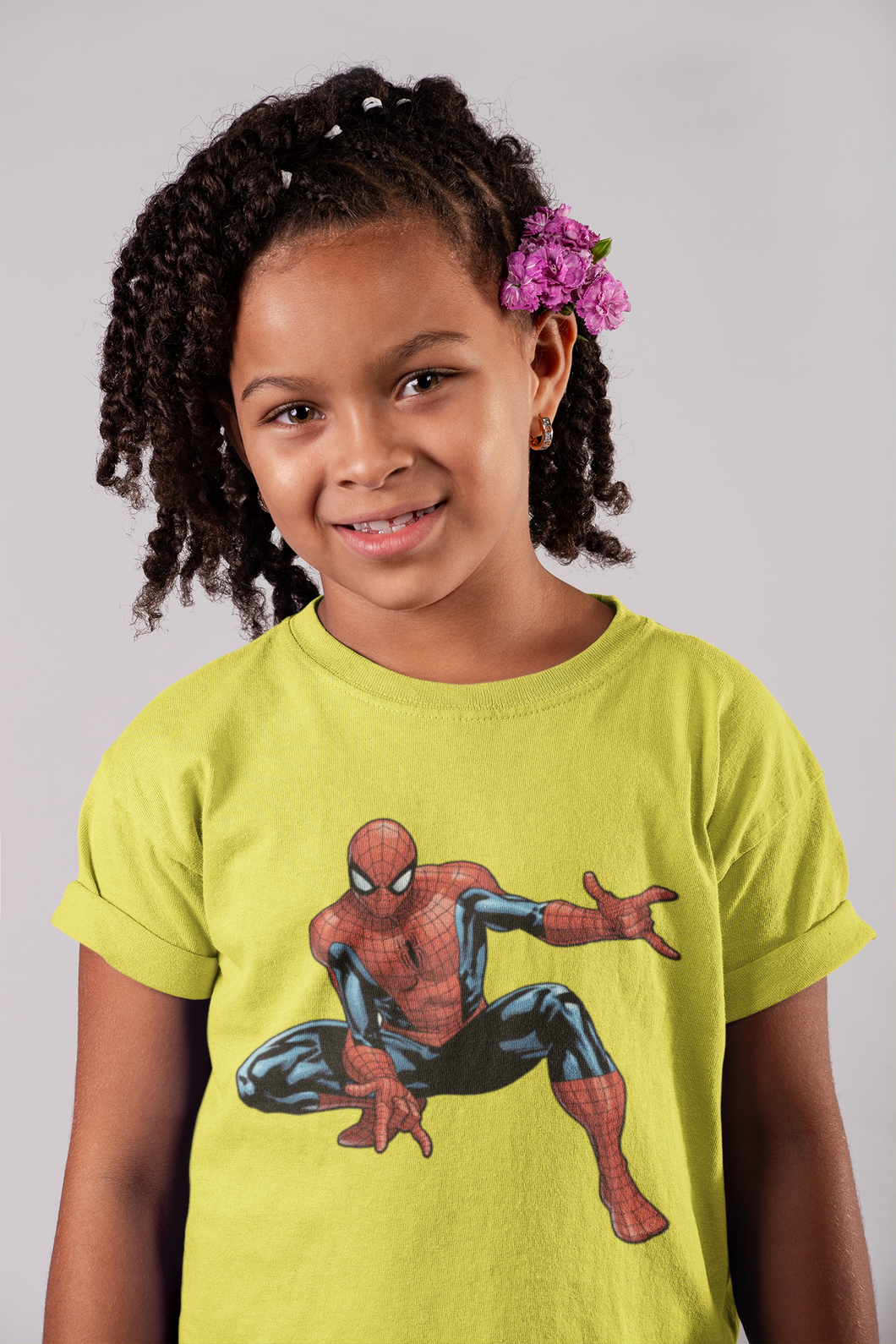 Cute Cartoon Half Sleeves T-Shirt For Girls -KidsFashionVilla