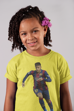 Load image into Gallery viewer, Neymar Jr Half Sleeves T-Shirt For Girls -KidsFashionVilla

