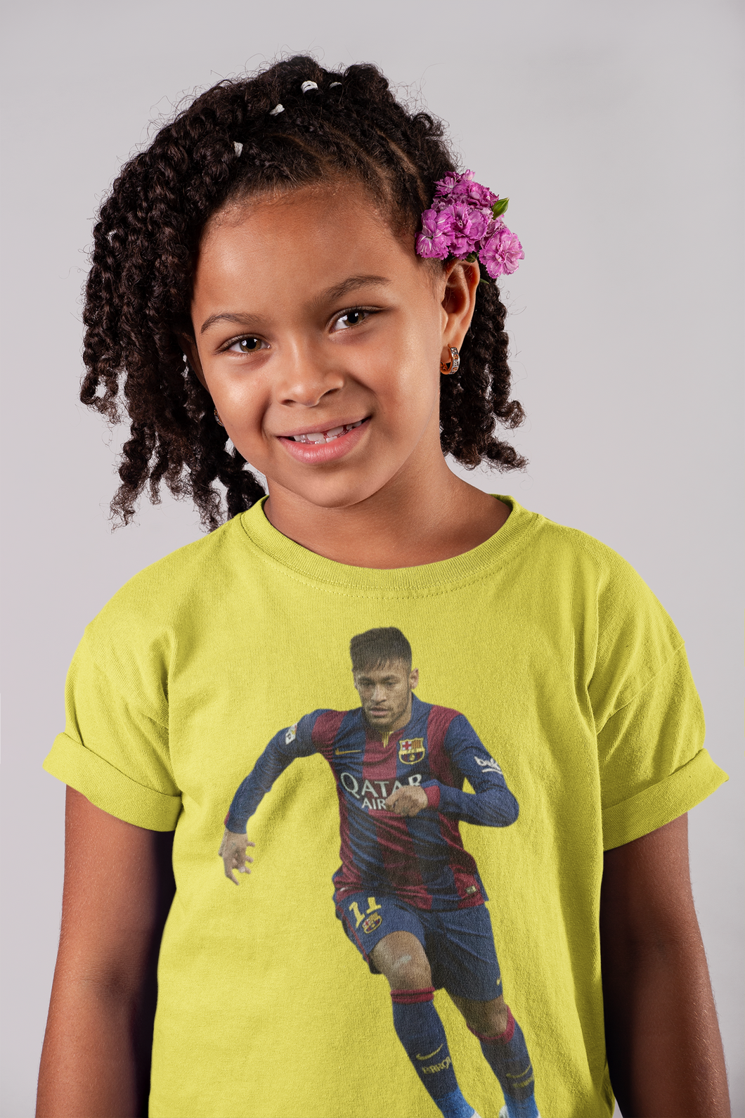 Neymar Jr Half Sleeves T-Shirt For Girls -KidsFashionVilla