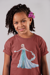 Cute Princess Half Sleeves T-Shirt For Girls -KidsFashionVilla
