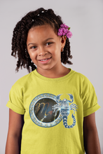 Load image into Gallery viewer, Scorpio Zodiac Sign Half Sleeves T-Shirt For Girls -KidsFashionVilla
