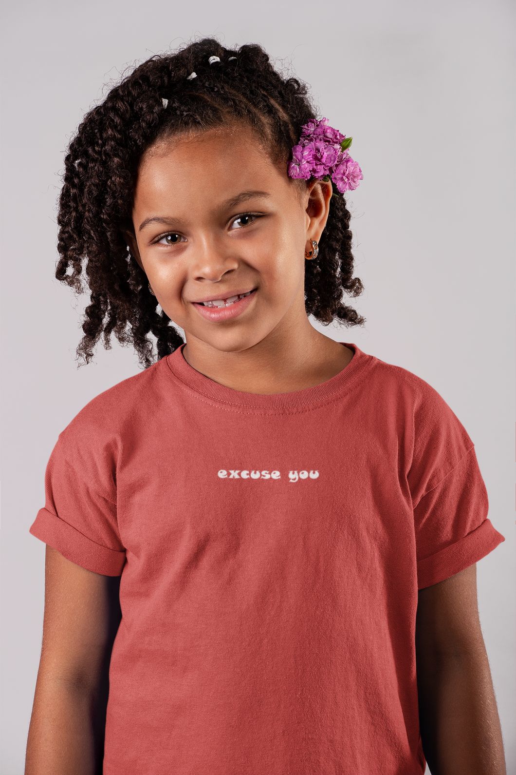 Excuse You Minimals Half Sleeves T-Shirt For Girls -KidsFashionVilla