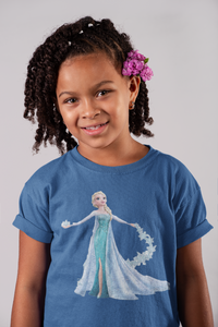 Cute Princess Half Sleeves T-Shirt For Girls -KidsFashionVilla