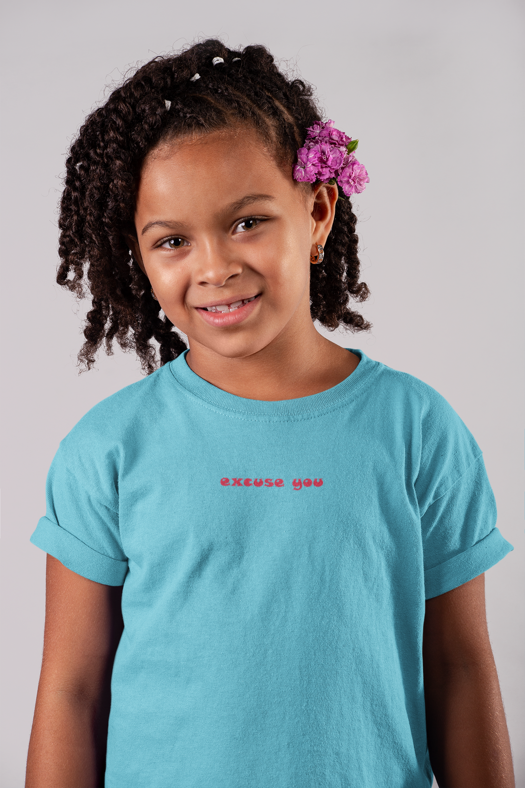 Excuse You Minimals Half Sleeves T-Shirt For Girls -KidsFashionVilla