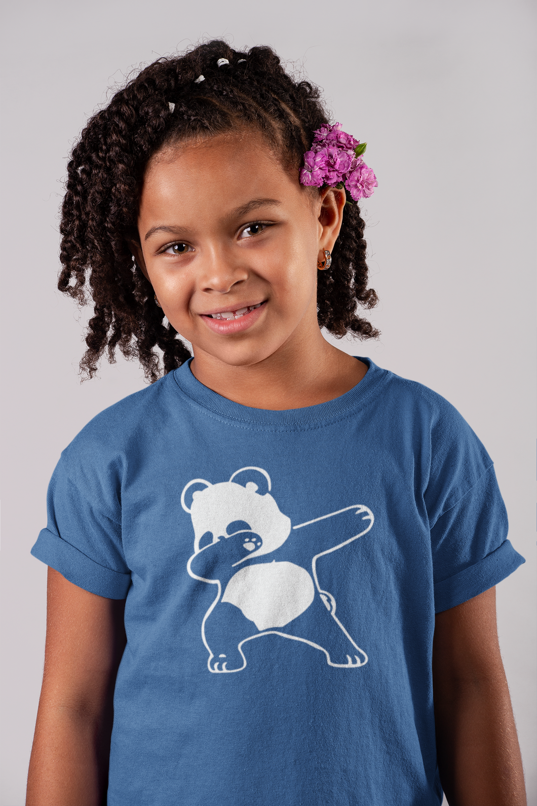 Panda Half Sleeves T-Shirt For Girls -KidsFashionVilla