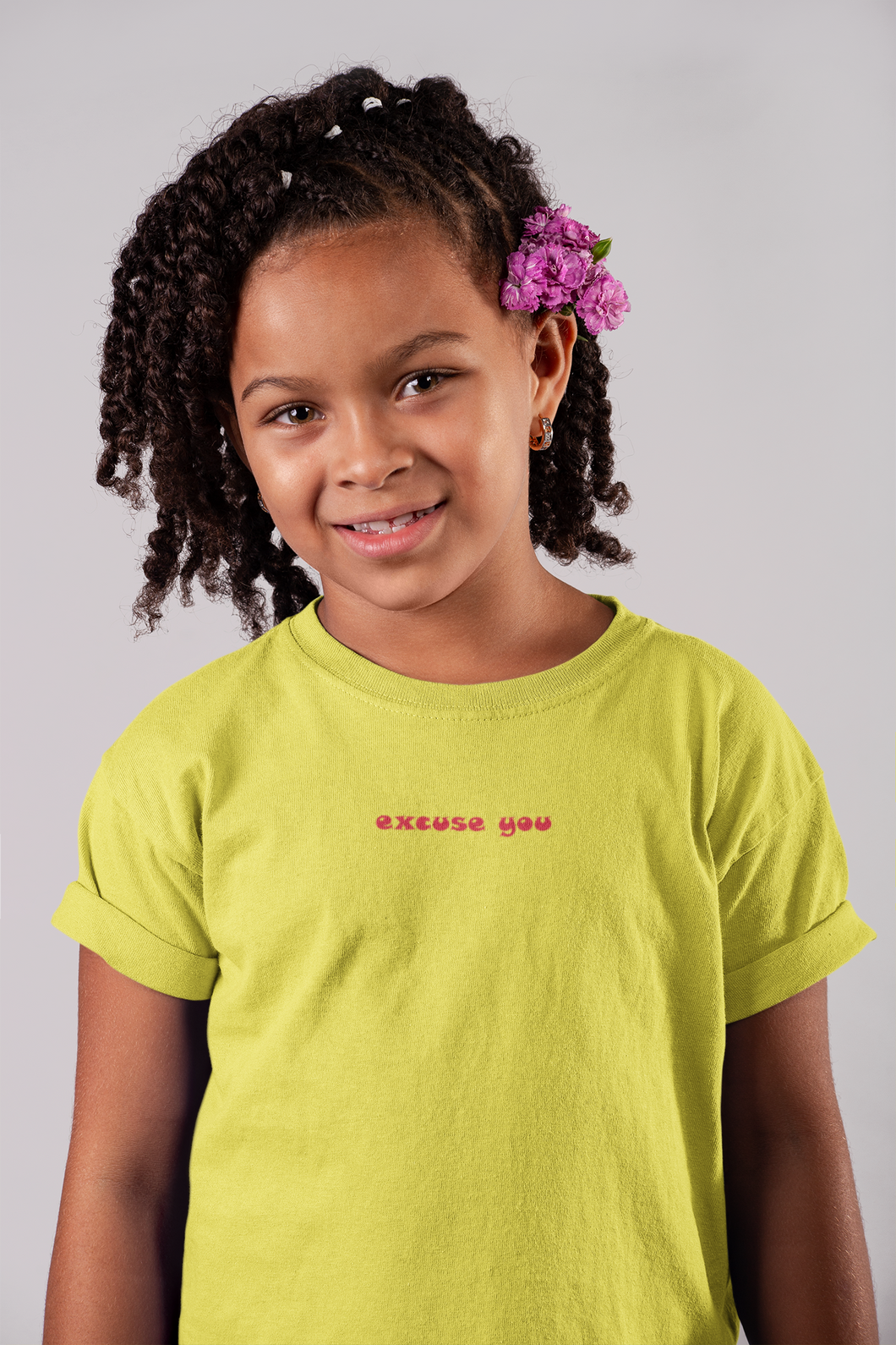 Excuse You Minimals Half Sleeves T-Shirt For Girls -KidsFashionVilla