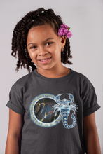 Load image into Gallery viewer, Scorpio Zodiac Sign Half Sleeves T-Shirt For Girls -KidsFashionVilla
