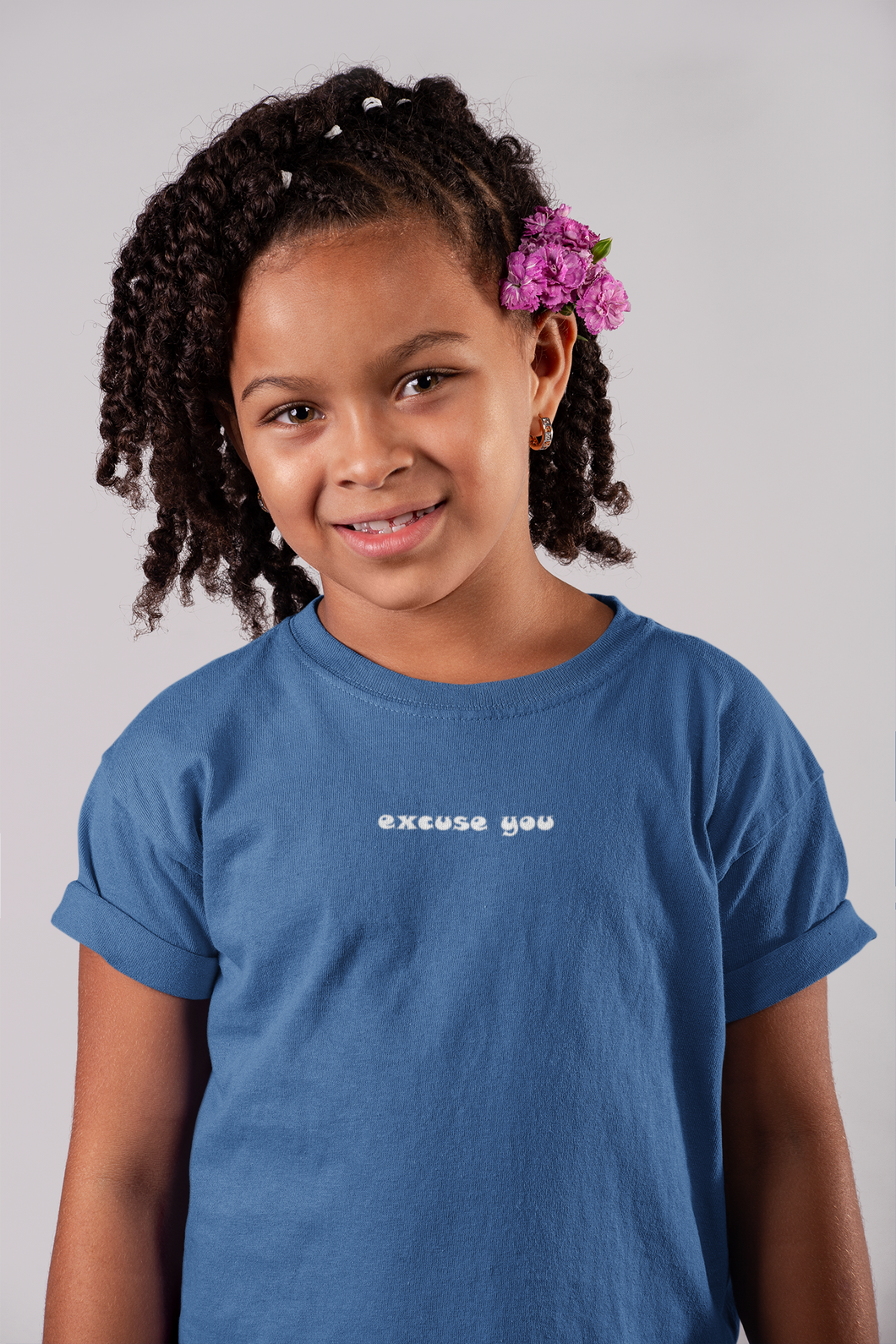 Excuse You Minimals Half Sleeves T-Shirt For Girls -KidsFashionVilla