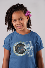 Load image into Gallery viewer, Scorpio Zodiac Sign Half Sleeves T-Shirt For Girls -KidsFashionVilla
