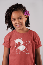 Load image into Gallery viewer, Panda Half Sleeves T-Shirt For Girls -KidsFashionVilla
