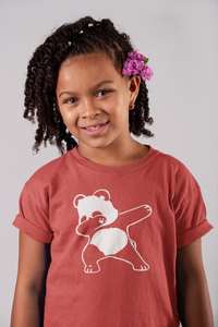 Panda Half Sleeves T-Shirt For Girls -KidsFashionVilla
