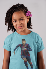 Load image into Gallery viewer, Neymar Jr Half Sleeves T-Shirt For Girls -KidsFashionVilla
