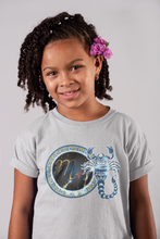 Load image into Gallery viewer, Scorpio Zodiac Sign Half Sleeves T-Shirt For Girls -KidsFashionVilla
