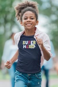 SuperHero Half Sleeves T-Shirt For Girls -KidsFashionVilla