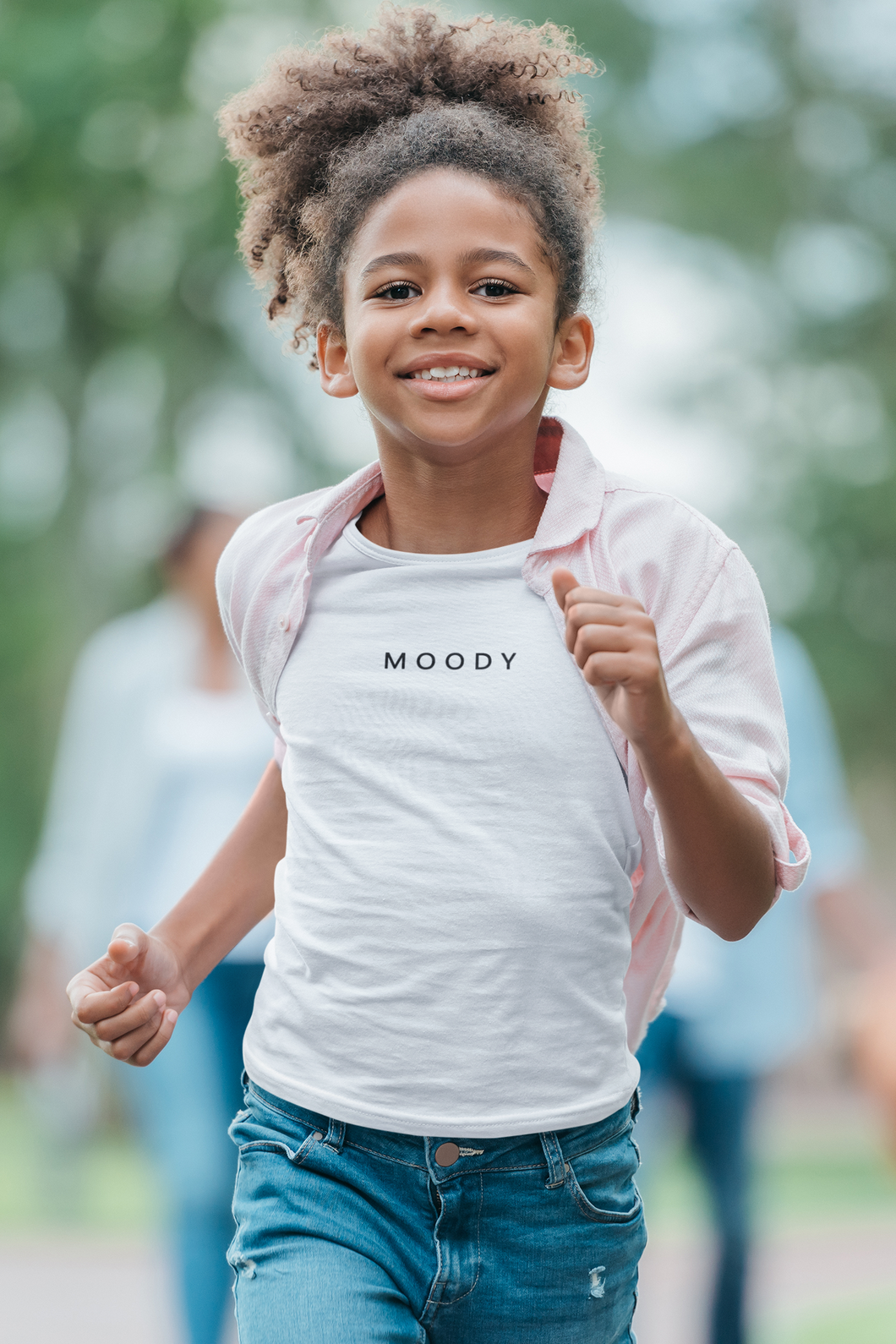 Moody Minimals Half Sleeves T-Shirt For Girls -KidsFashionVilla