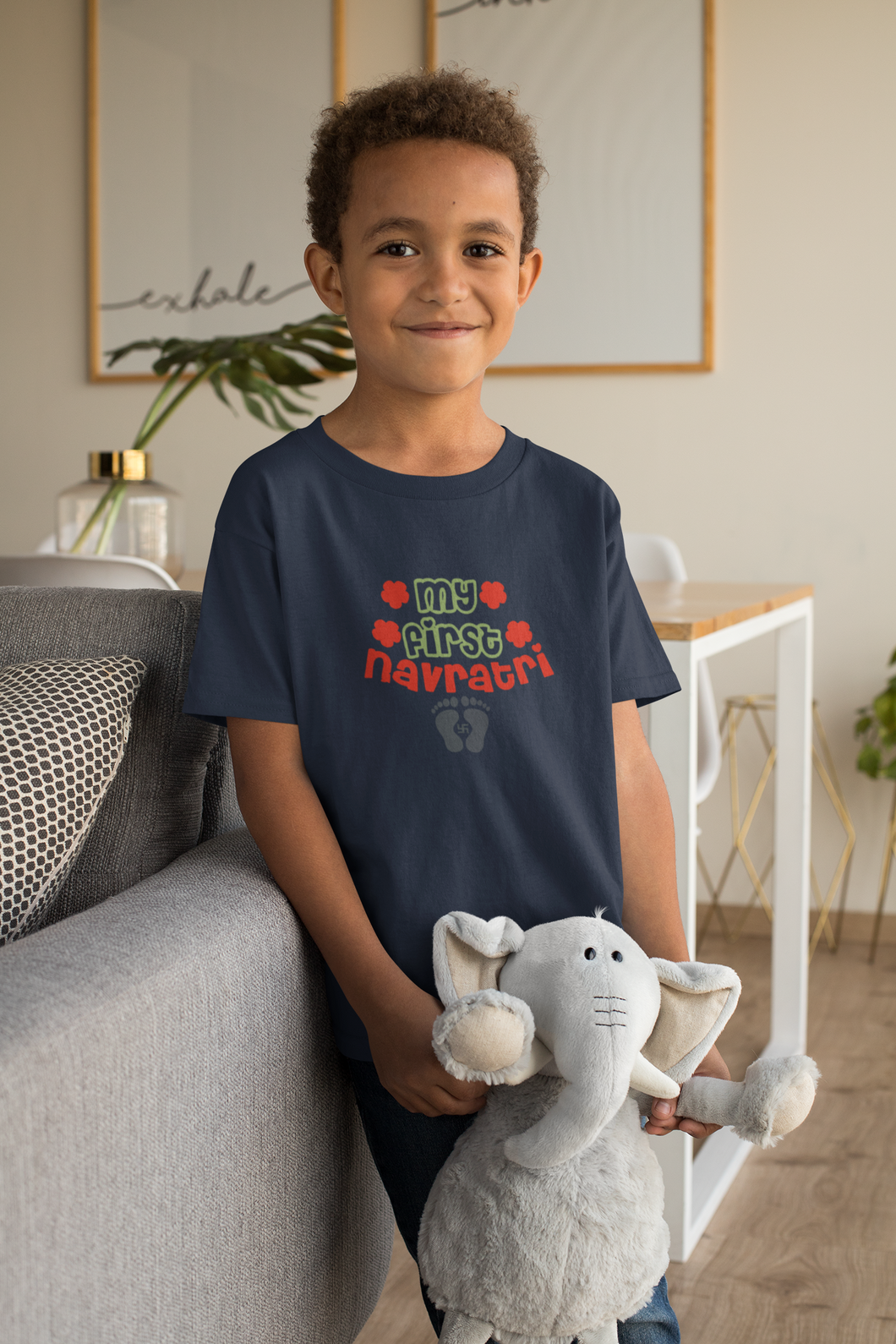 My First Navratri Half Sleeves T-Shirt for Boy-KidsFashionVilla