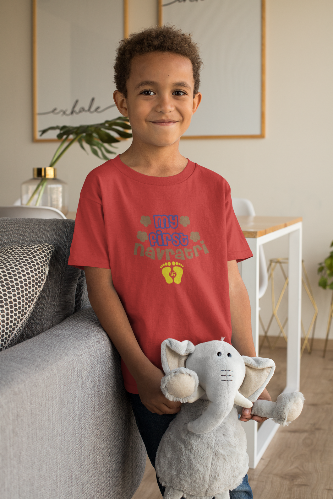 My First Navratri Half Sleeves T-Shirt for Boy-KidsFashionVilla