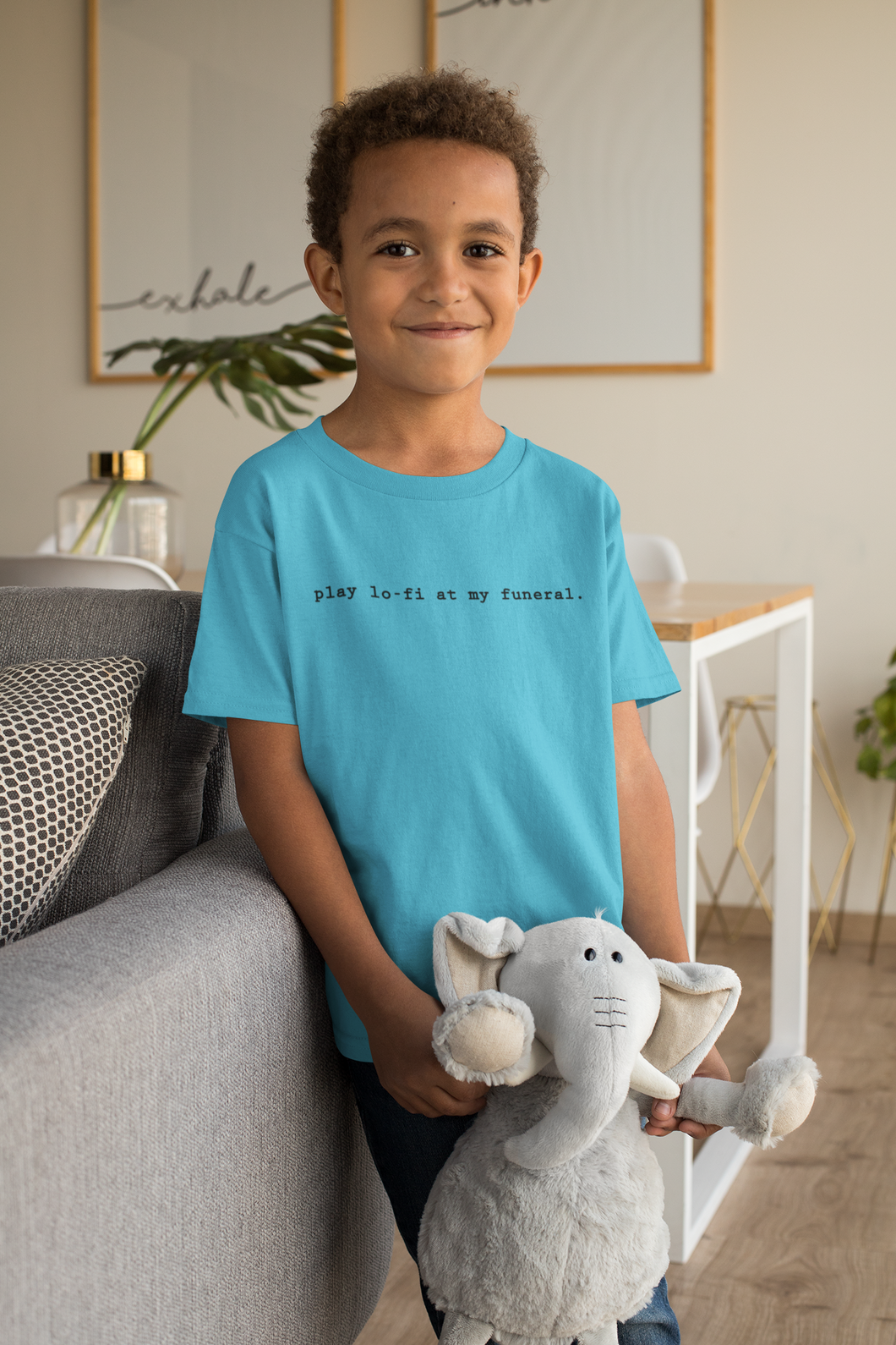 Play Lofi At My Funeral Minimals Half Sleeves T-Shirt for Boy-KidsFashionVilla