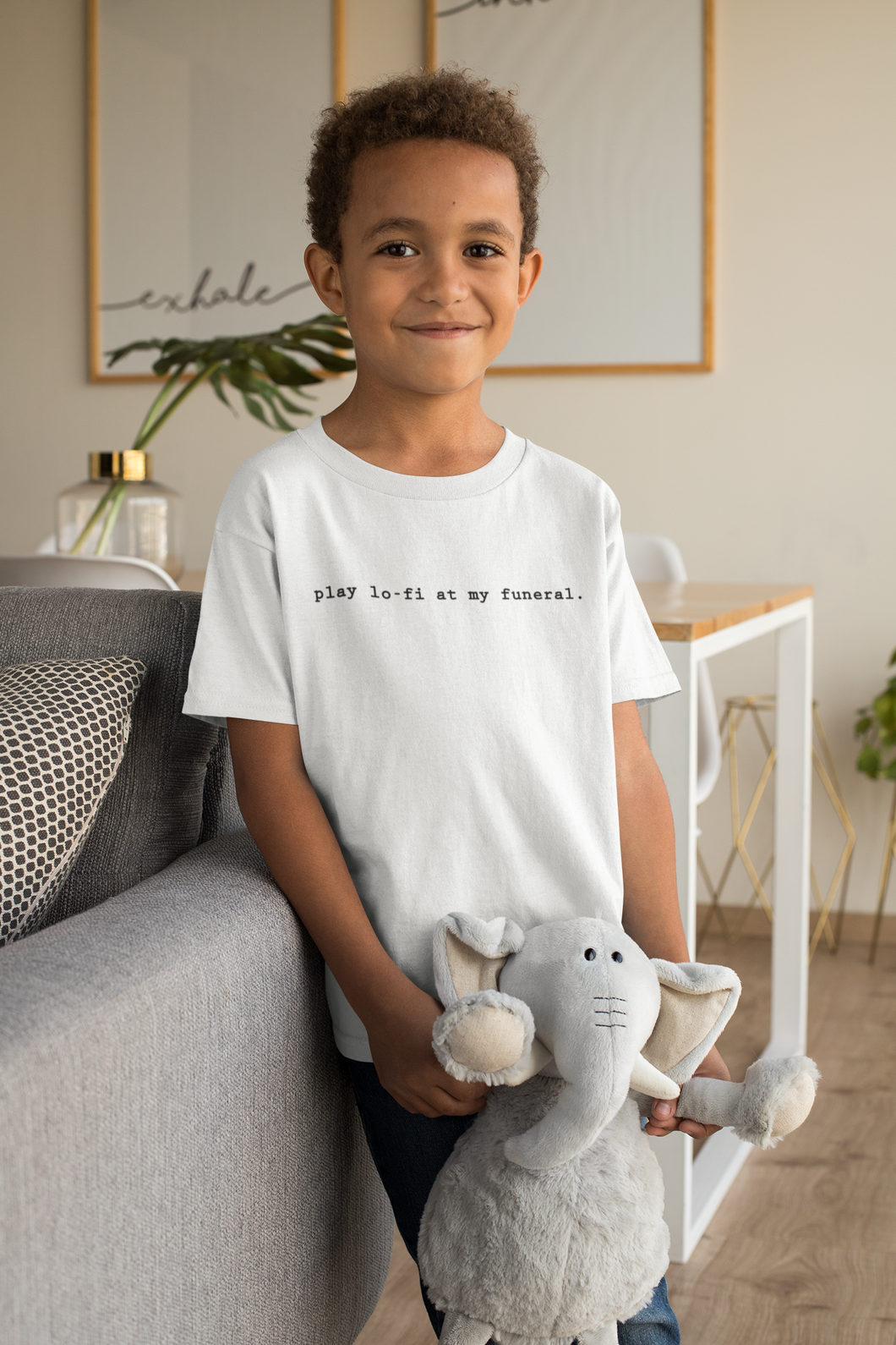 Play Lofi At My Funeral Minimals Half Sleeves T-Shirt for Boy-KidsFashionVilla