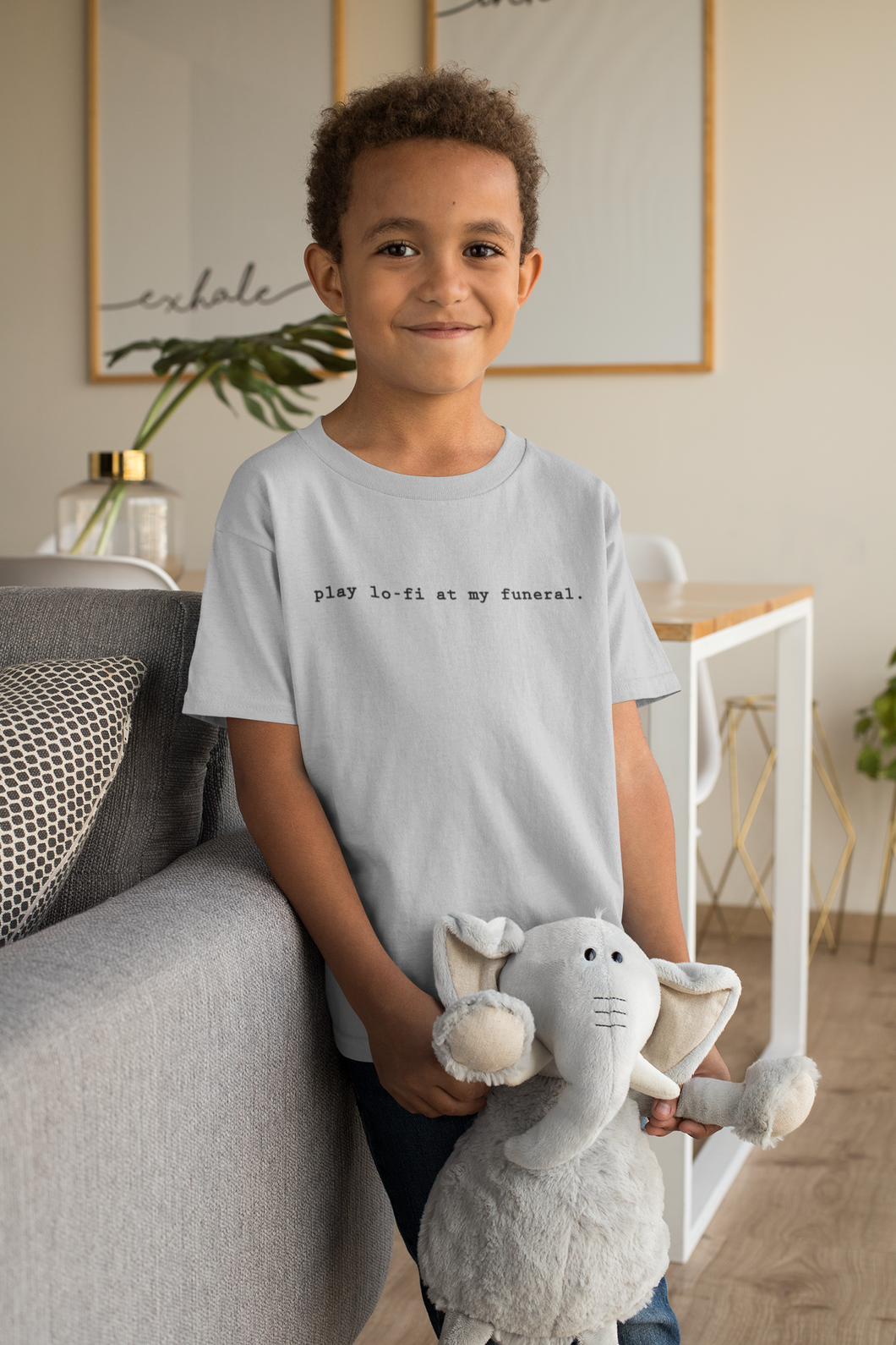 Play Lofi At My Funeral Minimals Half Sleeves T-Shirt for Boy-KidsFashionVilla