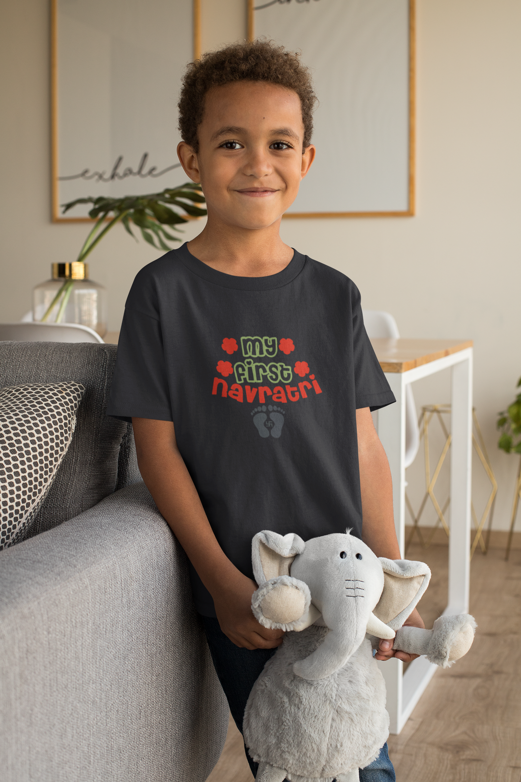 My First Navratri Half Sleeves T-Shirt for Boy-KidsFashionVilla