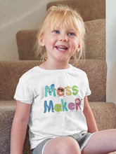 Load image into Gallery viewer, Mess Maker Cartoon Half Sleeves T-Shirt For Girls -KidsFashionVilla
