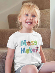 Mess Maker Cartoon Half Sleeves T-Shirt For Girls -KidsFashionVilla