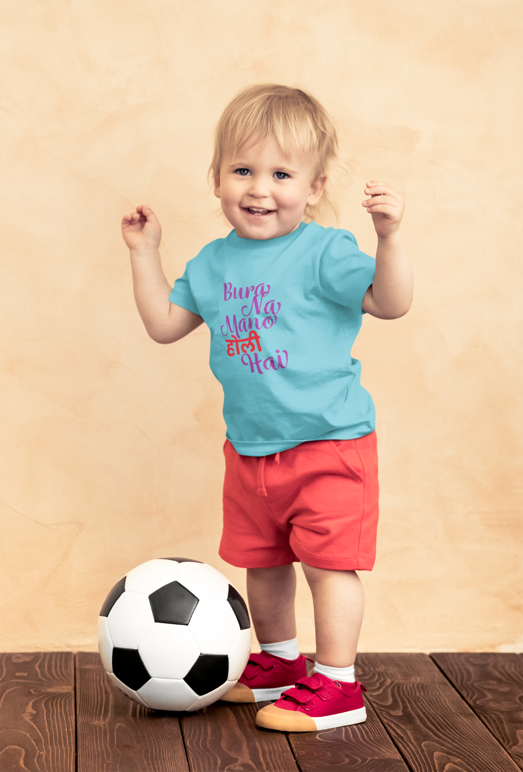 Bura Na Mano Holi Hai Half Sleeves T-Shirt for Boy-KidsFashionVilla