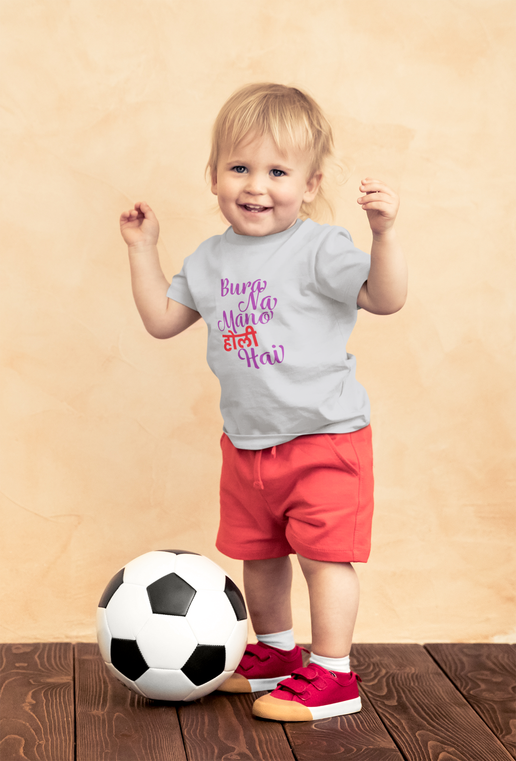 Bura Na Mano Holi Hai Half Sleeves T-Shirt for Boy-KidsFashionVilla