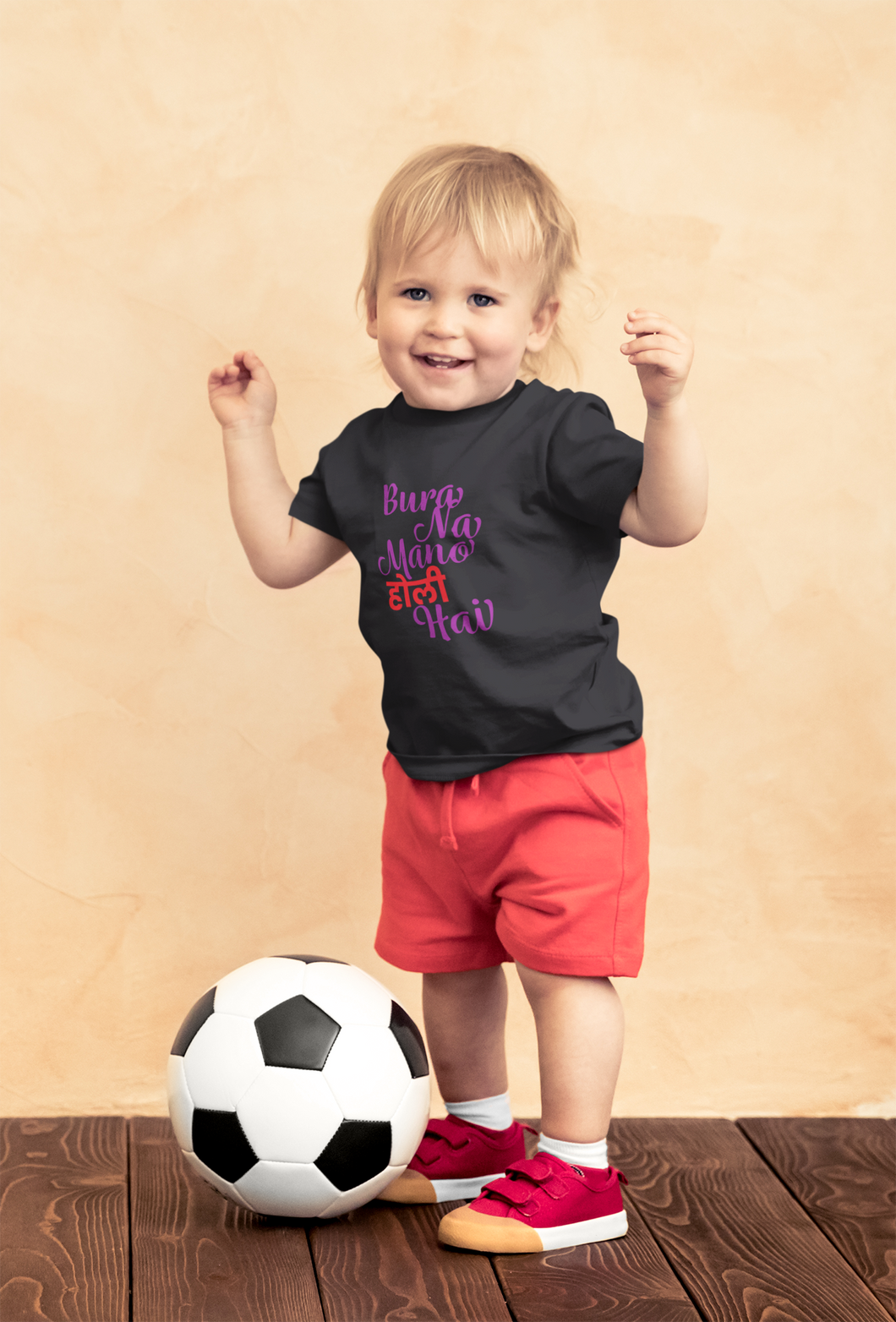 Bura Na Mano Holi Hai Half Sleeves T-Shirt for Boy-KidsFashionVilla