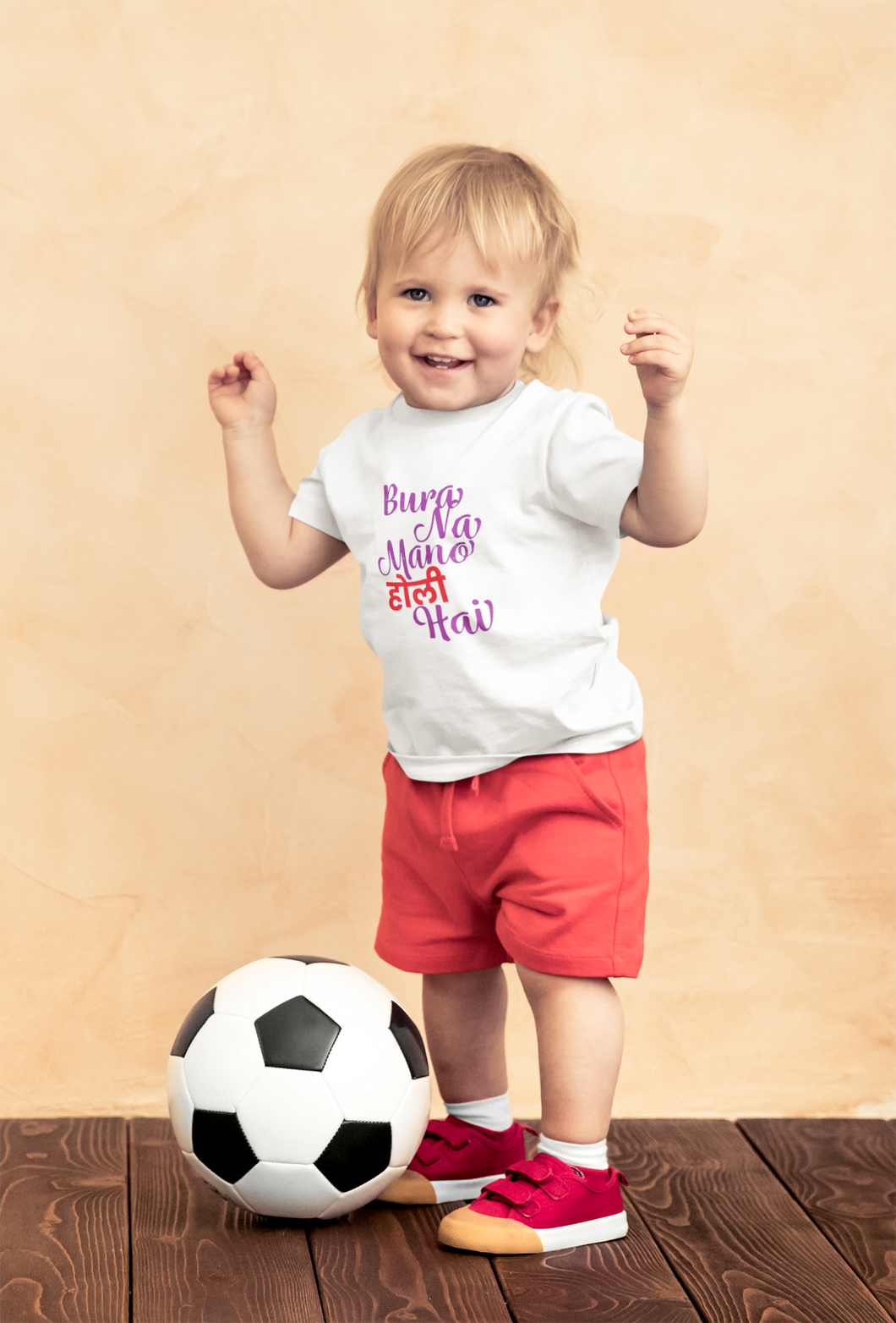 Bura Na Mano Holi Hai Half Sleeves T-Shirt for Boy-KidsFashionVilla