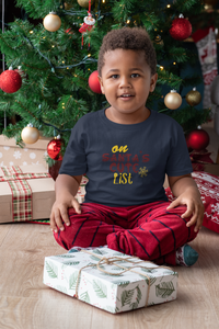 On Santa Cute List Christmas Half Sleeves T-Shirt for Boy-KidsFashionVilla