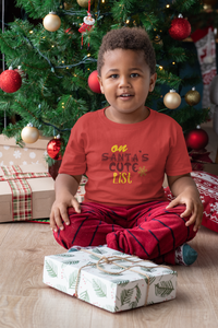 On Santa Cute List Christmas Half Sleeves T-Shirt for Boy-KidsFashionVilla