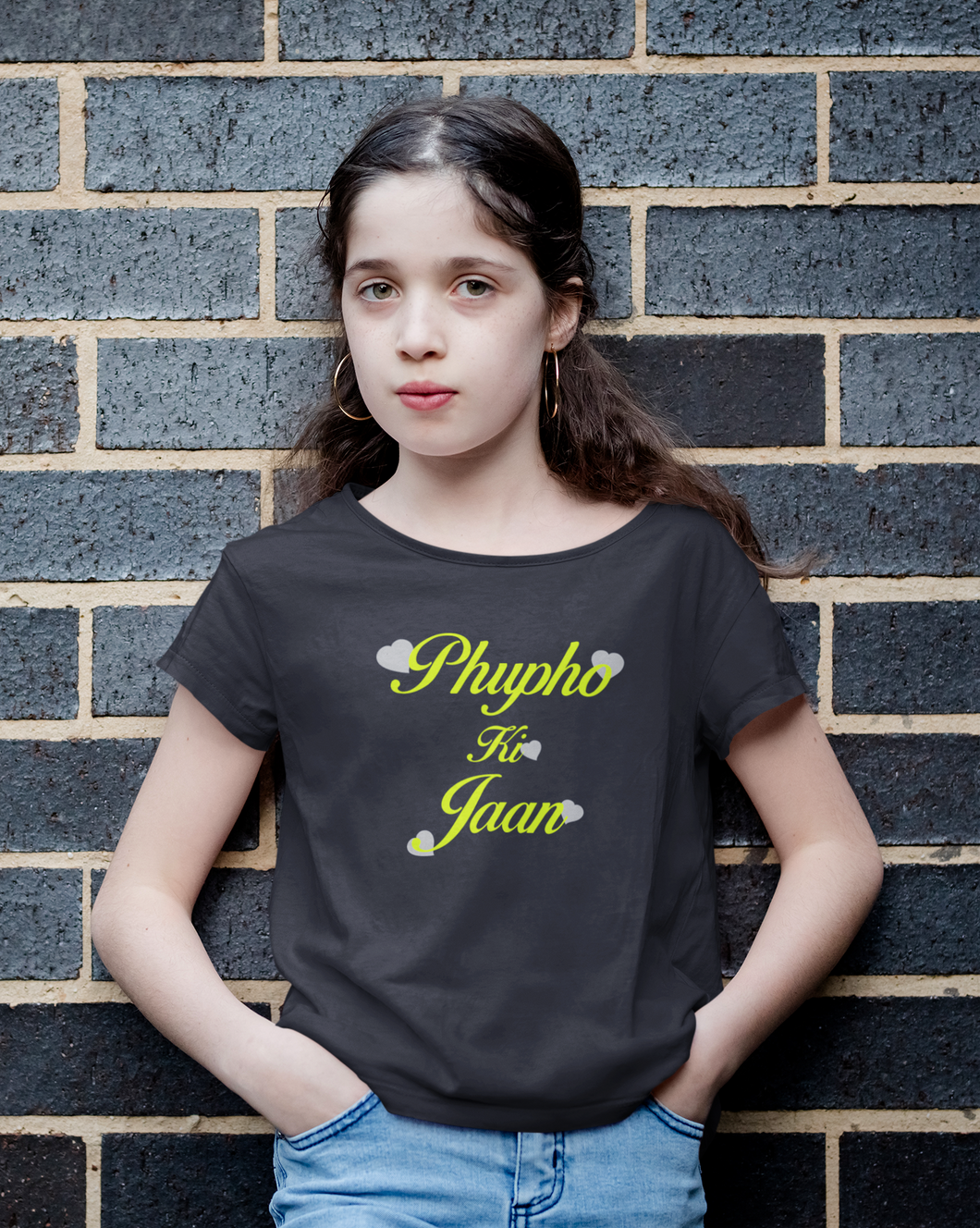 Phupho Ki Jaan Eid Half Sleeves T-Shirt For Girls -KidsFashionVilla