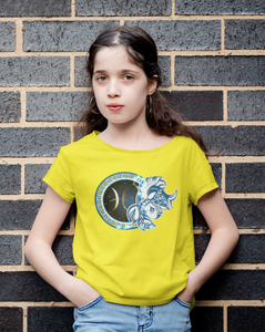 Pisces Zodiac Sign Half Sleeves T-Shirt For Girls -KidsFashionVilla