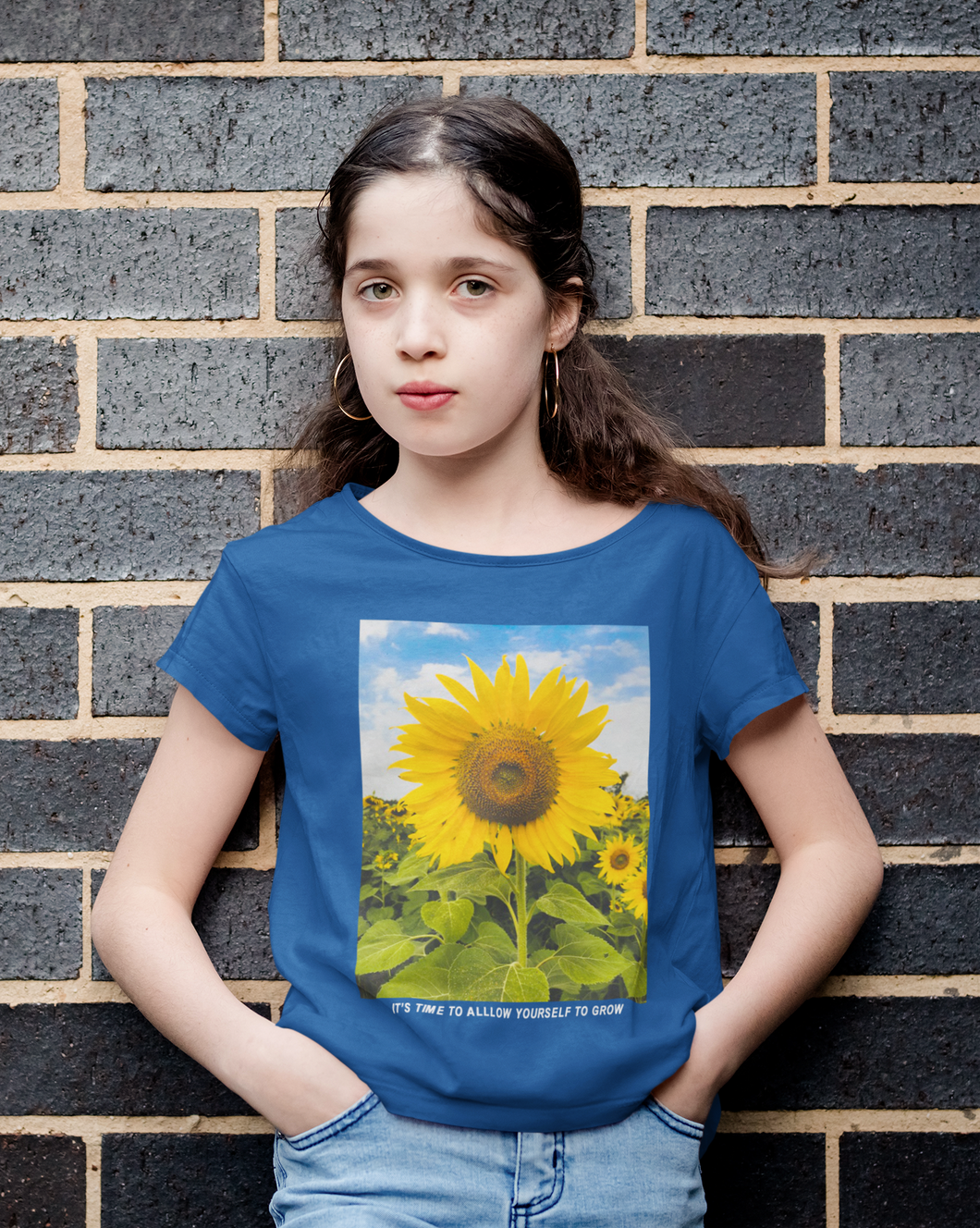 Its A Time Minimals Half Sleeves T-Shirt For Girls -KidsFashionVilla