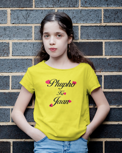 Phupho Ki Jaan Eid Half Sleeves T-Shirt For Girls -KidsFashionVilla